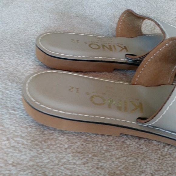 Kino Leather Key West Thong Sandals Flip Flops Key West, Florida 12 Gray - Picture 2 of 15